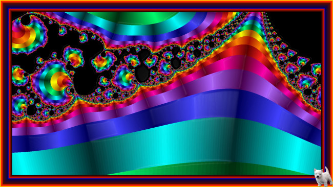 Обои картинки фото 3д, графика, fractal, фракталы, цвета, узор, щенок