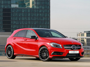 Картинка автомобили mercedes-benz posaidon a 45 amg w176 2014г красный