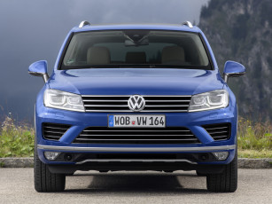 Картинка автомобили volkswagen tdi touareg v6 синий 2014г