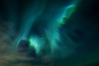 Картинка природа северное+сияние северное сеяние звезды небо ночь