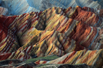 Картинка природа горы осадки холмы китай danxia landform