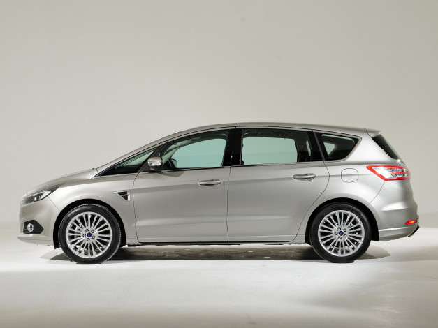 Обои картинки фото автомобили, ford, s-max, 2015г, серый