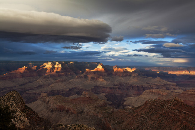 Обои картинки фото природа, горы, свет, скалы, tim, best, photography, сша, облака, закат, великий, каньон, grand, canyon, большой, аризона, гранд-каньон