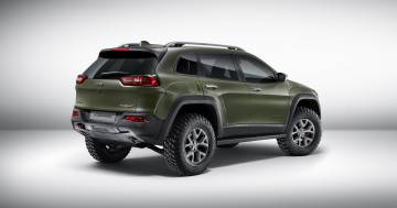 обоя автомобили, jeep, kl, concept, krawler, зеленый, 2015г, cherokee