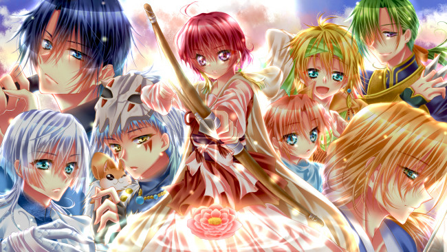 Обои картинки фото аниме, akatsuki no yona, персонажи