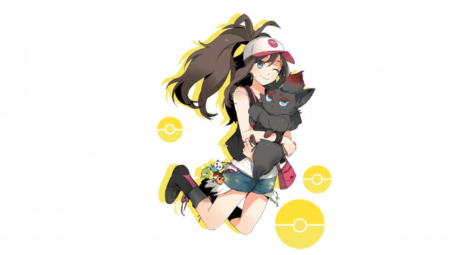 Обои картинки фото аниме, pokemon, девушка