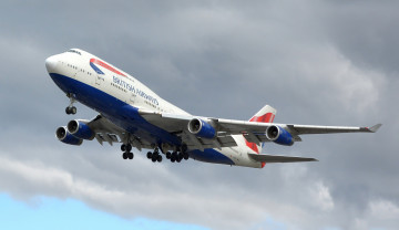 Картинка boeing+747-400 авиация пассажирские+самолёты авиалайнер
