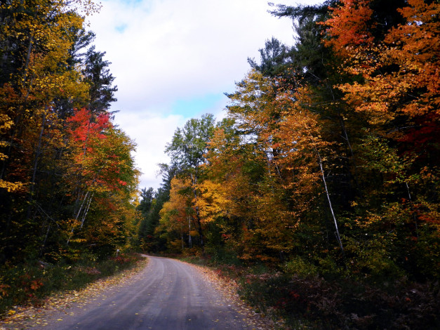 Обои картинки фото природа, дороги, осень