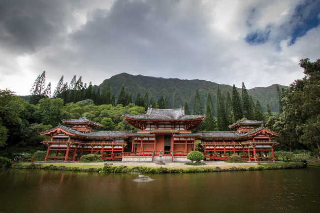 Обои картинки фото buddhist temple hawaii, города, - буддийские и другие храмы, храм