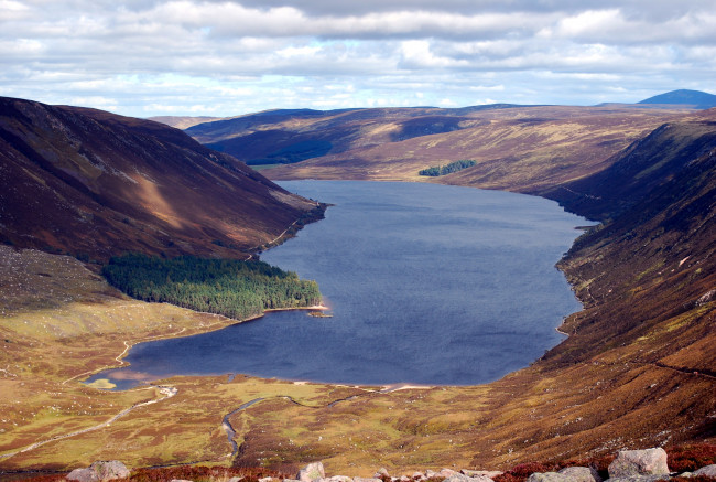 Обои картинки фото loch muick, scotland, природа, реки, озера, loch, muick