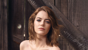 обоя девушки, emma stone, сарай, лицо, рыжая, emma, stone