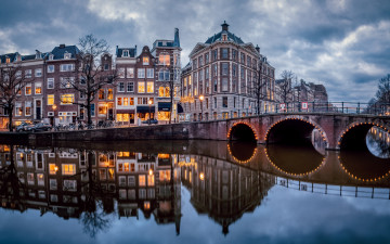 Картинка keizersgracht+canal города амстердам+ нидерланды keizersgracht canal