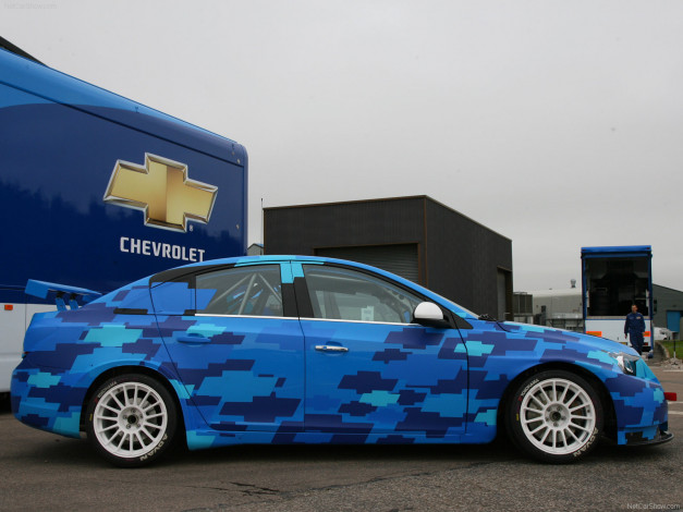 Обои картинки фото chevrolet, cruze, wtcc, 2009, автомобили, выставки, уличные, фото