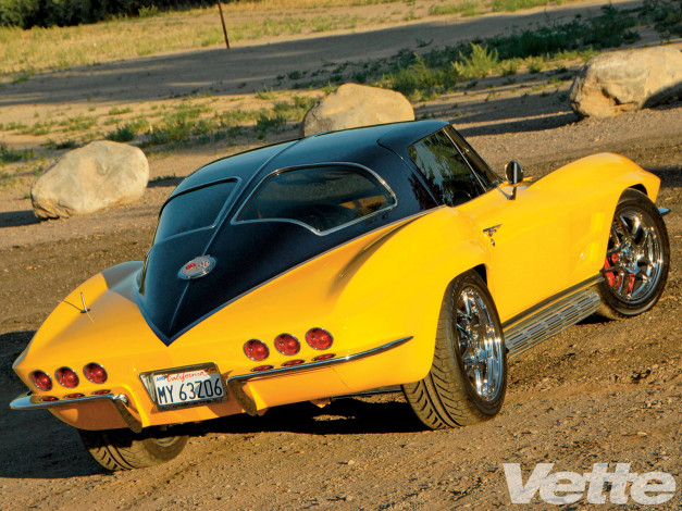 Обои картинки фото 1963, chevrolet, corvette, автомобили