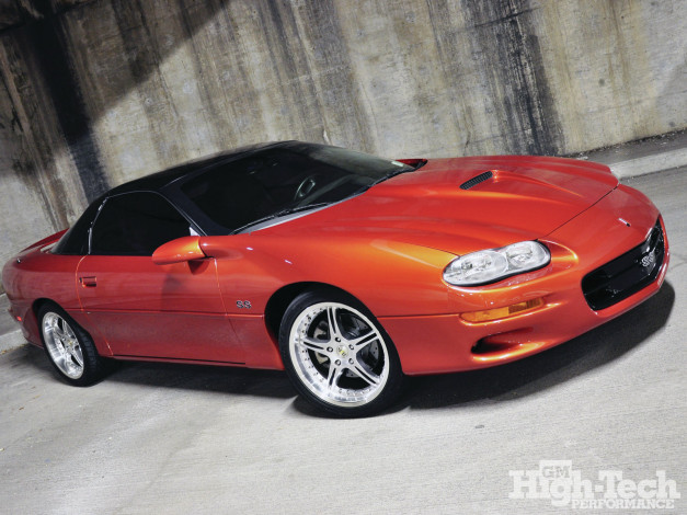 Обои картинки фото 2002, chevy, camaro, ss, автомобили