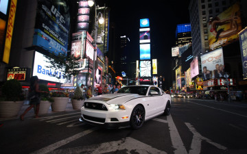 Картинка ford автомобили mustang автомобиль город ночь улица