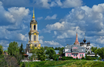 Картинка города православные церкви монастыри колокольня купола