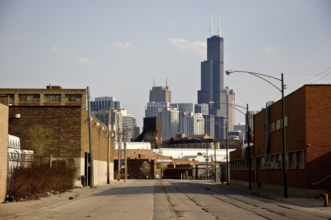 Обои картинки фото города, Чикаго , сша, здания, америка, чикаго, chicago, дорога, высотки, небоскребы