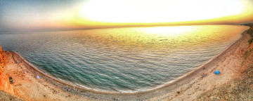 Картинка кача природа побережье панорама море закат крым севастополь