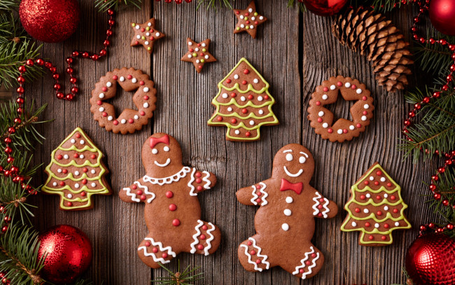 Обои картинки фото праздничные, угощения, xmas, новый, год, выпечка, merry, gingerbread, сладкое, печенье, глазурь, рождество, christmas, cookies, decoration