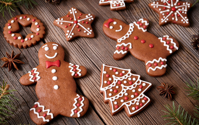 Обои картинки фото праздничные, угощения, xmas, новый, год, выпечка, merry, gingerbread, сладкое, печенье, глазурь, рождество, christmas, cookies, decoration