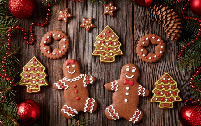 Обои картинки фото праздничные, угощения, xmas, новый, год, выпечка, merry, gingerbread, сладкое, печенье, глазурь, рождество, christmas, cookies, decoration