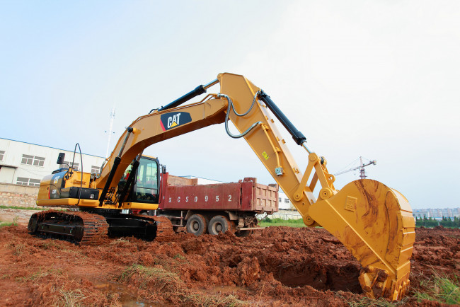 Обои картинки фото техника, экскаваторы, caterpillar