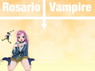 обоя аниме, rosario, vampire