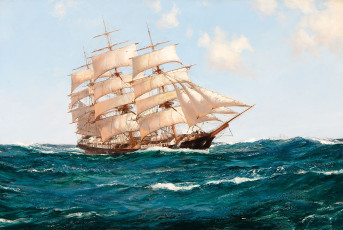 Картинка montague dawson рисованные парусник море