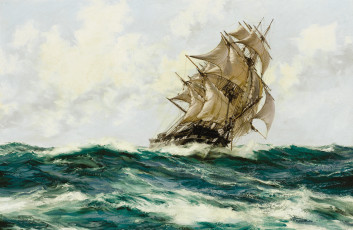 Картинка montague dawson рисованные море парусник