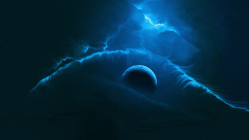 Картинка космос арт планета свечения