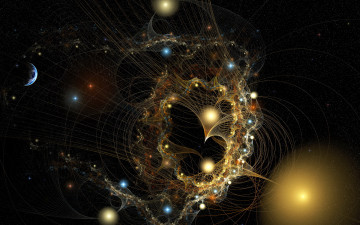Картинка 3д графика fractal фракталы фон тёмный абстракция