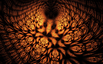 Картинка 3д графика fractal фракталы тёмный узор абстракция