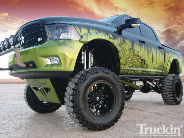 Обои картинки фото 2009, dodge, ram, head, hunter, автомобили, custom, pick, up