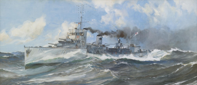 Обои картинки фото montague, dawson, рисованные, море, военный, корабль