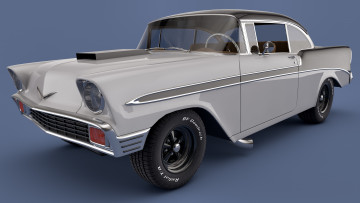 Картинка автомобили 3д 1956 chevrolet bel air coupe