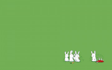 Картинка рисованные минимализм кролики