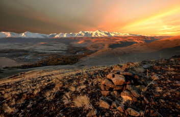Картинка природа горы алтай осень северо-Чуйский хребет