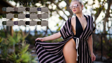 Картинка календари девушки 2018 халат очки