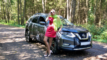 Картинка автомобили -авто+с+девушками nissan x-trail