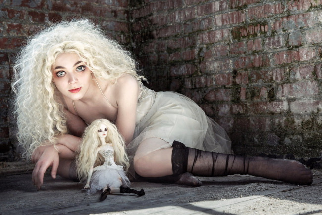 Обои картинки фото девушки, - креатив,  косплей, блондинка, косплей, кукла