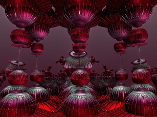 Картинка 3д графика fractal фракталы тёмный фон узор абстракция