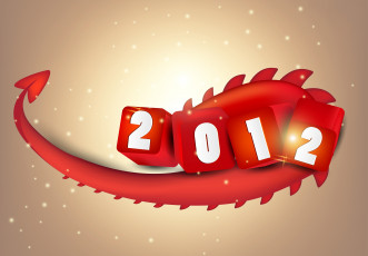 Картинка праздничные векторная графика новый год дракон