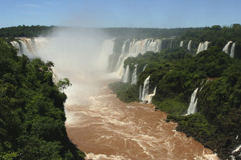 Картинка iguazu falls природа водопады потоки воды