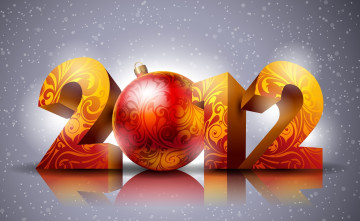 Картинка праздничные 3д графика новый год цифры праздник 2012 число