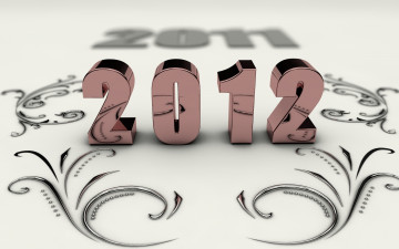 Картинка праздничные 3д графика новый год с новым годом праздник 2012