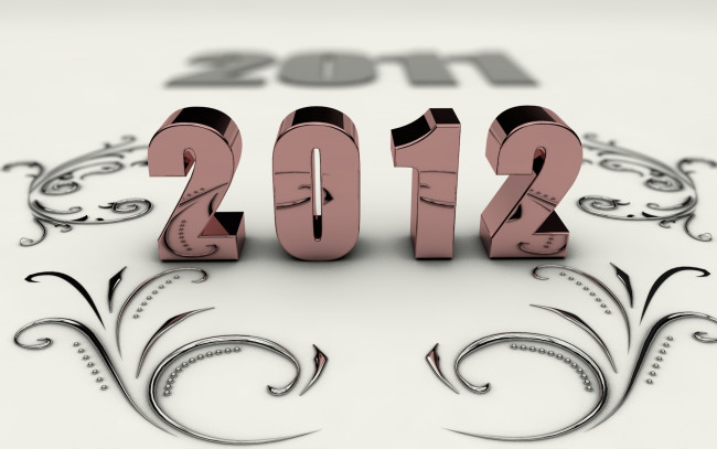 Обои картинки фото праздничные, 3д, графика, новый, год, с, новым, годом, праздник, 2012
