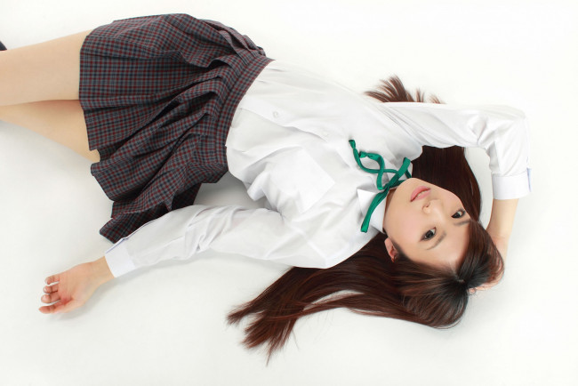 Обои картинки фото Mayuka Kuroda, девушки, , , кофта, юбка