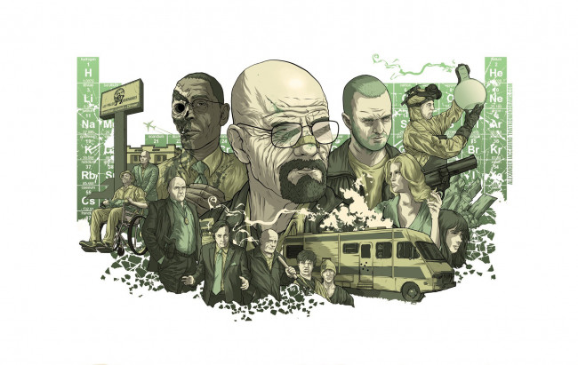 Обои картинки фото кино фильмы, breaking bad, рисунок, графика