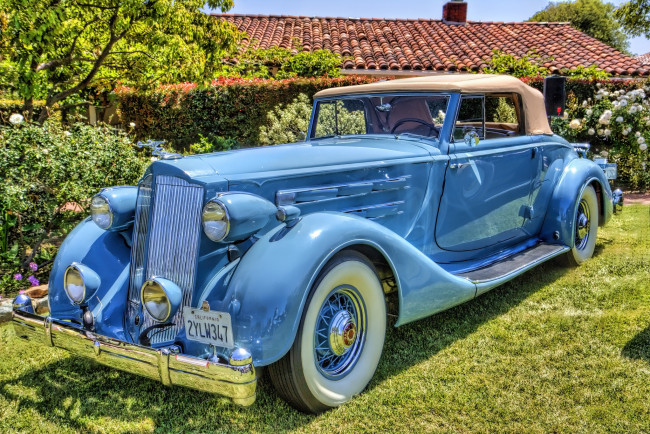 Обои картинки фото 1936 packard twelve 1407 coupe roadster, автомобили, выставки и уличные фото, автошоу, выставка